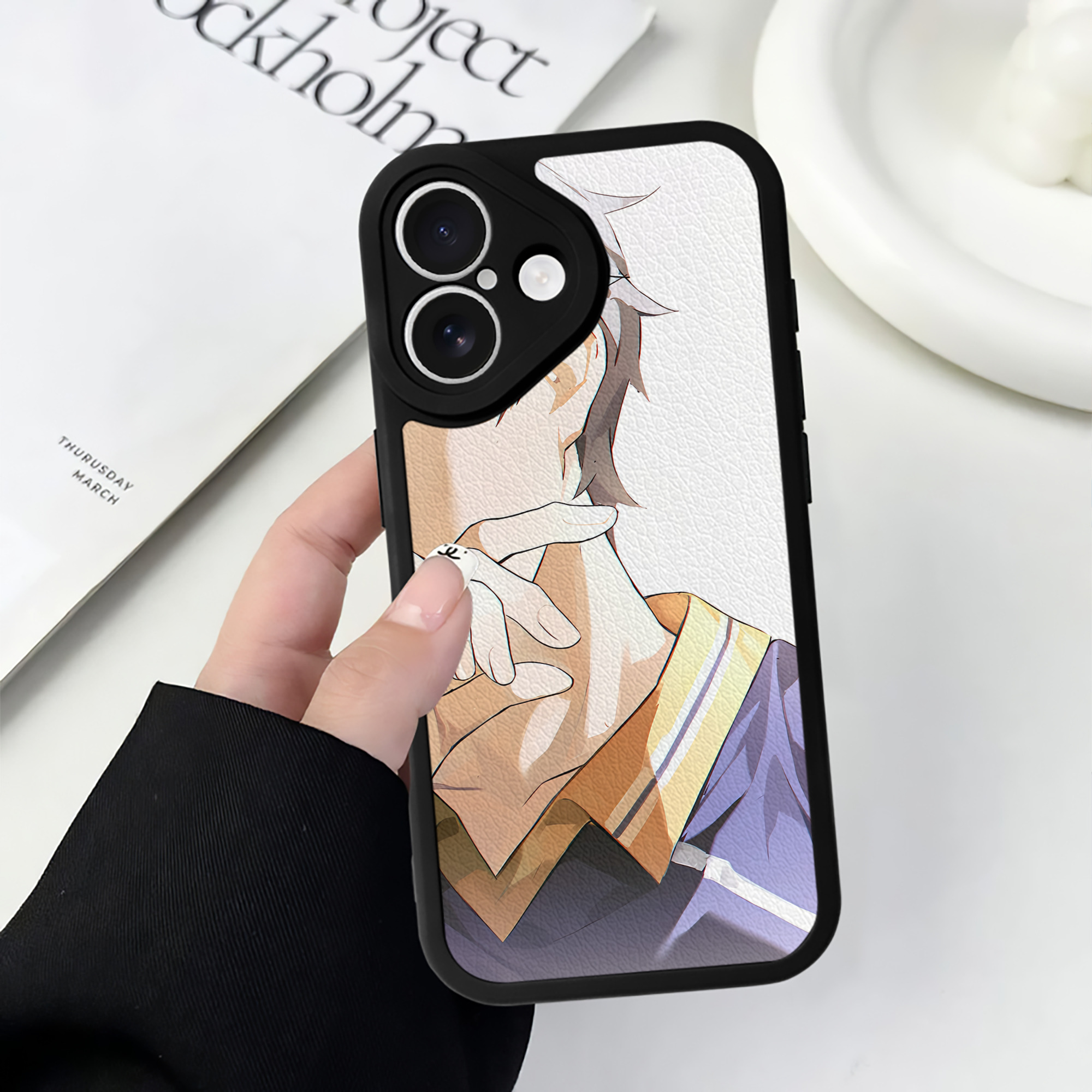 （画像用） ハイキュー!! Haikyu!! 【iPhone 16シリーズ対応】シリコンスマホケース（レザー調） 材質：シリコン